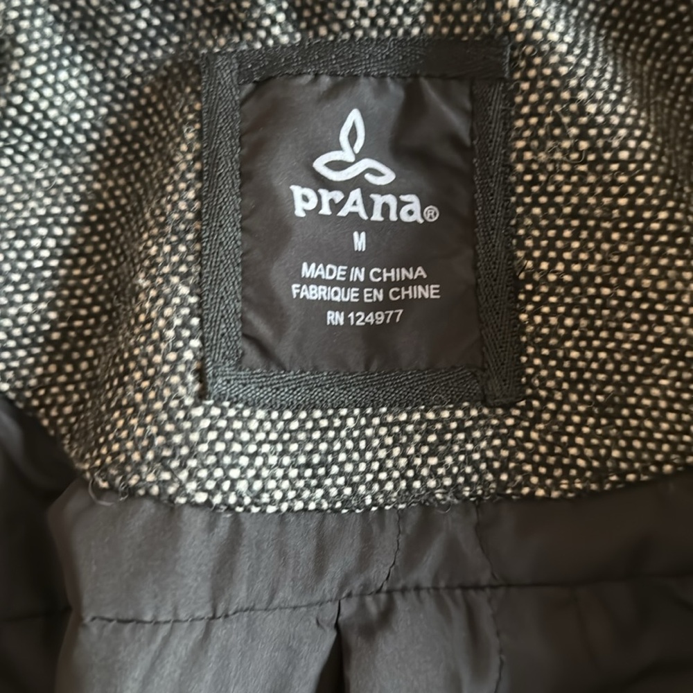 Prana Wool Toggle Jacket, Size Medium - image 3